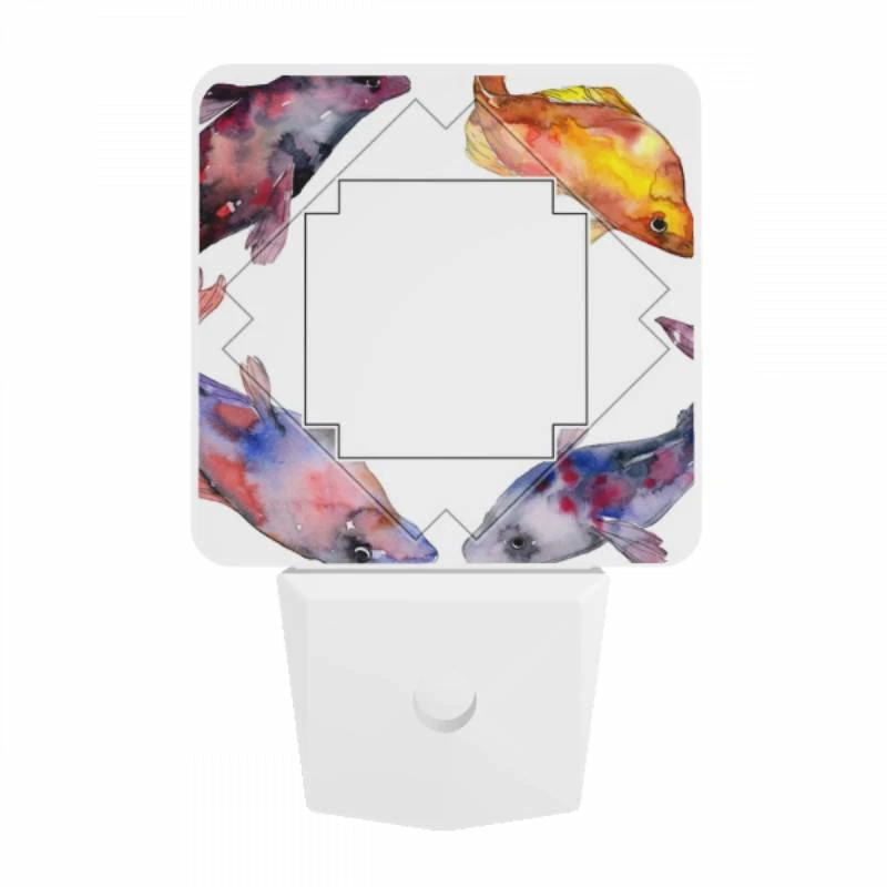 Night Light, A group of fish are swimming around a circle. Night Light, A Group Of Fish Are Swimming Around A Circle. -Pattern Night Light 336c2e4dd7ab6aba0a115ec976a1d2ce6609965b