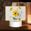 Rectangular Acrylic Night Light, A Yellow Flower With Yellow Petals And Green Leaves Is Placed On A White Surface. 2 Rectangular Acrylic Night Light, A Yellow Flower With Yellow Petals And Green Leaves Is Placed On A White Surface. -Pattern Night Light 347925b52eb49019ccb58ab7e77ca57e89f922af