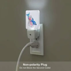 Night Light, A Blue Whale With Pink Flowers On Its Back. 5 Night Light, A Blue Whale With Pink Flowers On Its Back. -Pattern Night Light 3479ceeb144a499edfdabb8327854e71d1a5ed1a