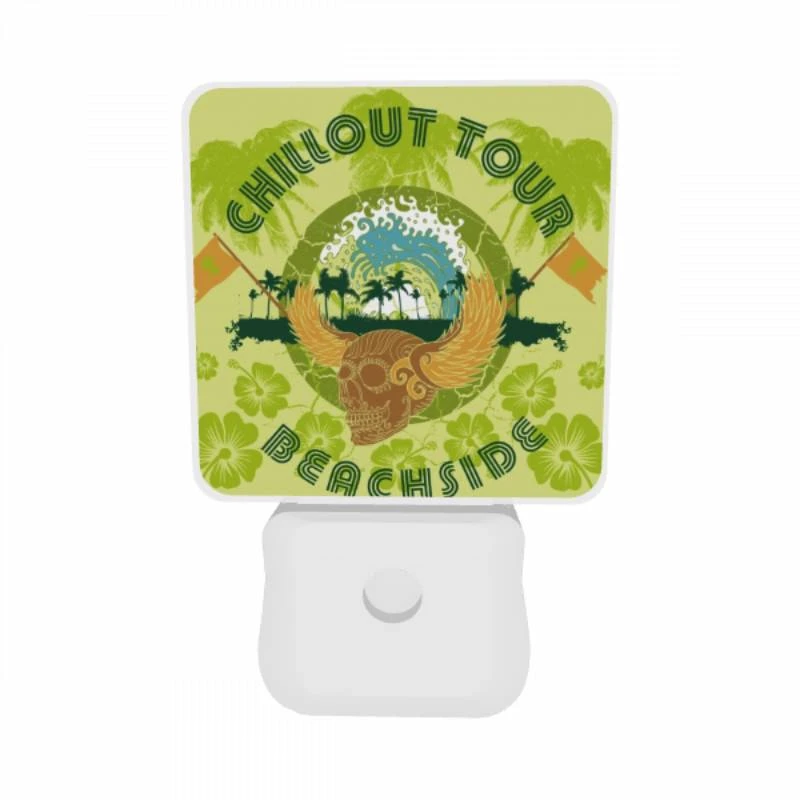 Night Light Set of 2, A colorful advertisement for a beachside tour. Night Light Set Of 2, A Colorful Advertisement For A Beachside Tour. -Pattern Night Light 352b6bbb131d8b09a915d8788f3abf723afadf5d
