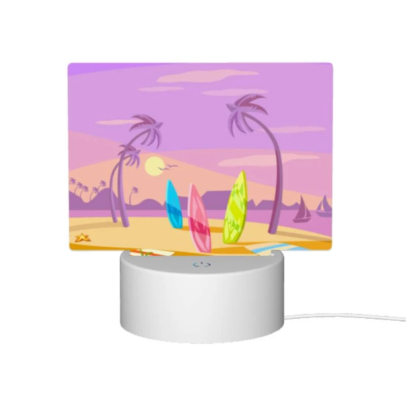 Rectangular Acrylic Night Light, A beach scene with palm trees Rectangular Acrylic Night Light, A Beach Scene With Palm Trees -Pattern Night Light 3585c1f35fa7de2da17fde6d909b01c7e5fe6552