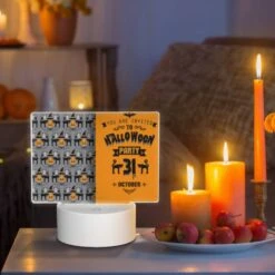 Rectangular Acrylic Night Light, A Halloween Party Invitation With A Witch On It. 8 Rectangular Acrylic Night Light, A Halloween Party Invitation With A Witch On It. -Pattern Night Light 3594dcf4bd4105d4b3d968f0c71d4b6b8f317502