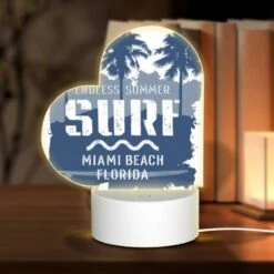 Love Acrylic Night Light, A Poster Advertising The Miami Beach