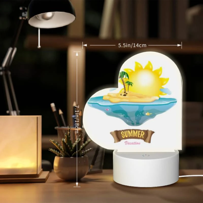 Love Acrylic Night Light, A cartoon of a tropical island with a sun and palm trees. Love Acrylic Night Light, A Cartoon Of A Tropical Island With A Sun And Palm Trees. -Pattern Night Light 3668e6bb21a87b0ee6f4d3ccc3040543501627fa