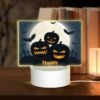 Rectangular Acrylic Night Light, A Poster With Three Pumpkins And Bats On It -Pattern Night Light 37a654311d657adf032db2aebc35c1a4b2f4aa12