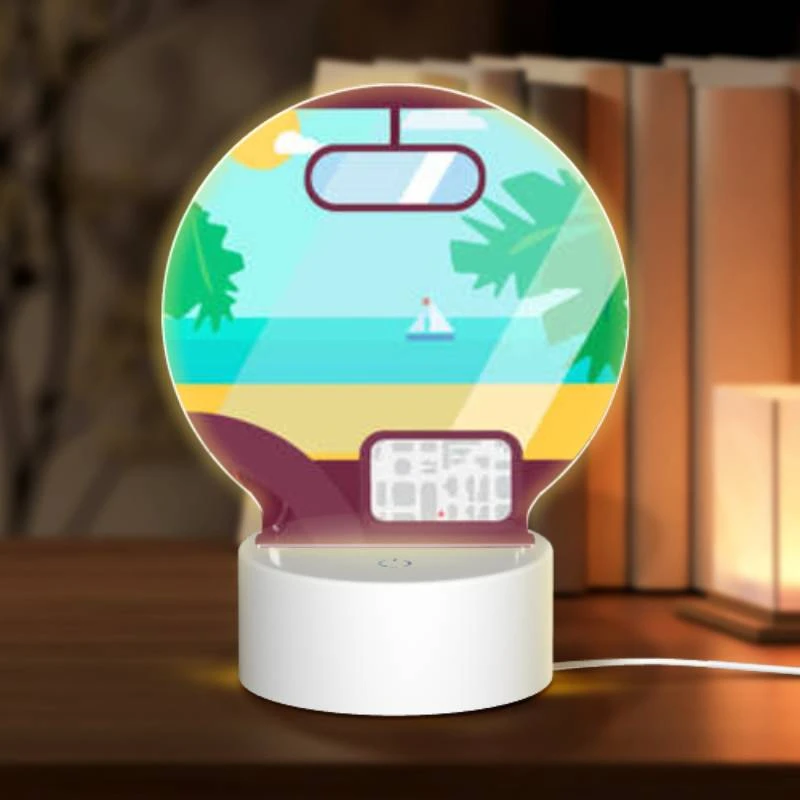 Round Acrylic Night Light, A car's dashboard with a map on the screen. Round Acrylic Night Light, A Car's Dashboard With A Map On The Screen. -Pattern Night Light 37c0e0e36b8214b978021d1ff3cb36e39fa880ba