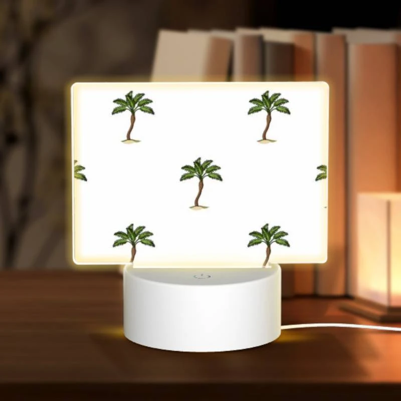 Rectangular Acrylic Night Light, A pattern of palm trees on a white background. Rectangular Acrylic Night Light, A Pattern Of Palm Trees On A White Background. -Pattern Night Light 37d877cd929c13f25c98022b78eaaf75739bb663