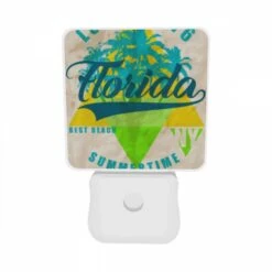Night Light Set Of 2, A Poster Advertising Florida As The Best Beach. 9 Night Light Set Of 2, A Poster Advertising Florida As The Best Beach. -Pattern Night Light 384781ccbba99350436006c5ce6efcdaacc285aa
