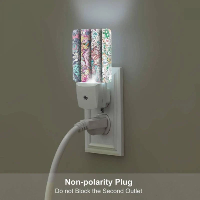 Night Light, Three colorful designs are displayed on a row. Night Light, Three Colorful Designs Are Displayed On A Row. -Pattern Night Light 38ee87d2459560b68897981c110a10545393105f