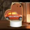 Love Acrylic Night Light, A Small Orange Car With A Happy Halloween Sign On The Side. -Pattern Night Light 390f857d4fea33fb260d84a09c053545ae998374