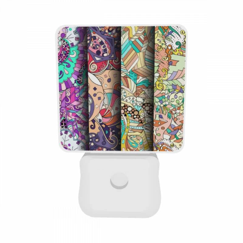 Night Light Set of 2, Three colorful and intricate designs are displayed side by side. Night Light Set Of 2, Three Colorful And Intricate Designs Are Displayed Side By Side. -Pattern Night Light 3969d152dd12e2fa9dbe5ffe3b9e2197ff19ac5f