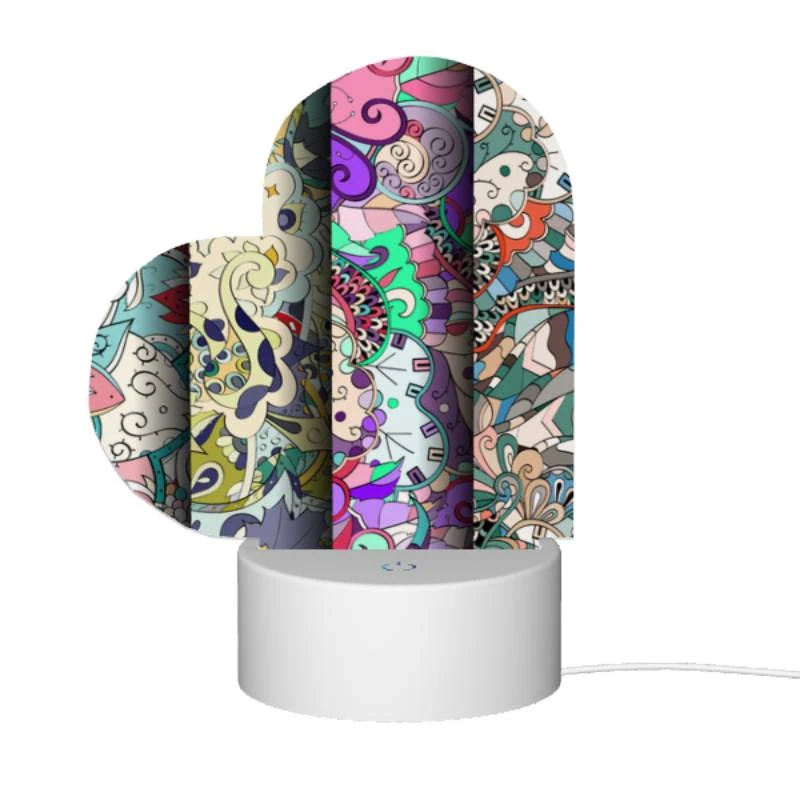 Love Acrylic Night Light, Three colorful designs are displayed on a row. Love Acrylic Night Light, Three Colorful Designs Are Displayed On A Row. -Pattern Night Light 3989168c99718d3936c06cc94ee0d9abdc18fca4