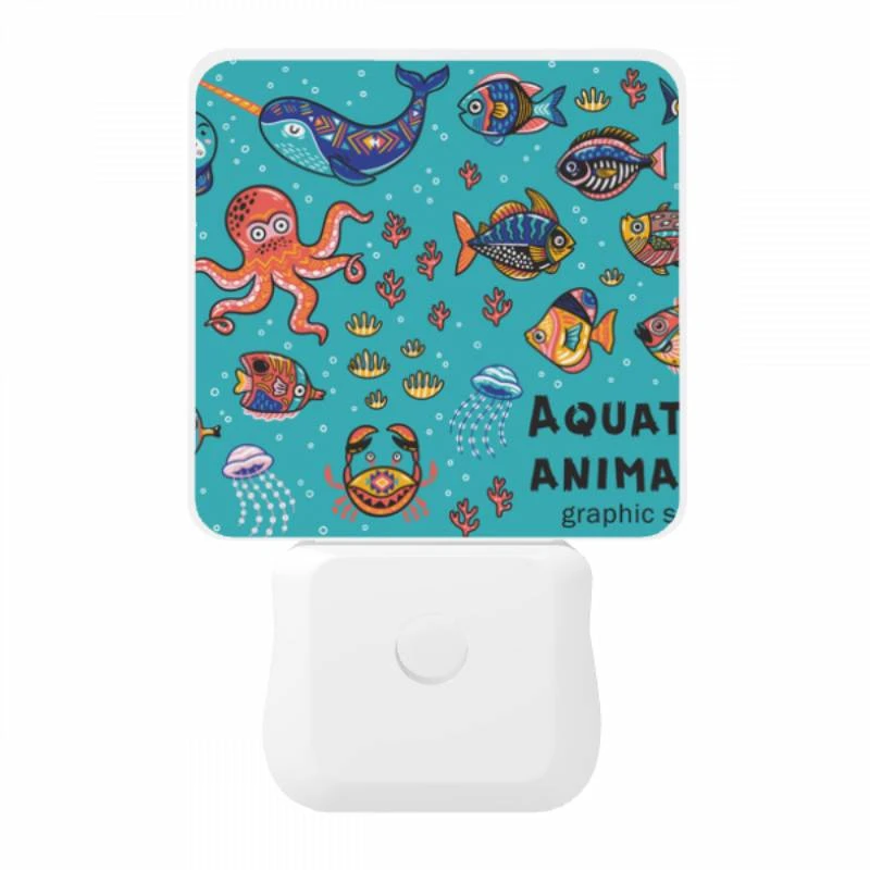 Night Light, A colorful aquatic animal graphic set. Night Light, A Colorful Aquatic Animal Graphic Set. -Pattern Night Light 3ade6e15c010dd797ff9be401cfcab11af08954f