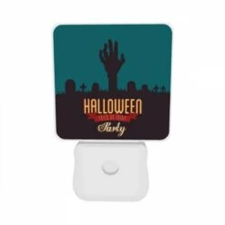 Night Light Set Of 2, A Halloween Party Is Advertised With A Skeleton Hand And A Cemetery Scene. 9 Night Light Set Of 2, A Halloween Party Is Advertised With A Skeleton Hand And A Cemetery Scene. -Pattern Night Light 3ae5ce6831cabebdb89a7bf255942907de5e218f