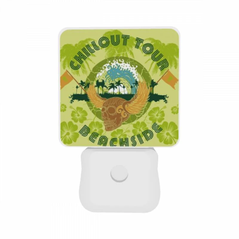 Night Light Set of 2, A colorful advertisement for a beachside tour. Night Light Set Of 2, A Colorful Advertisement For A Beachside Tour. -Pattern Night Light 3b3f3f2762b9c488f04965230c77659c6fa9979b
