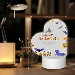 Love Acrylic Night Light, A Colorful Halloween Poster With Bats -Pattern Night Light 3b68cb71ea7844af7602e7287ff531f059c47970
