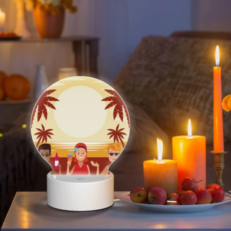 Round Acrylic Night Light, Three people are standing on a beach Round Acrylic Night Light, Three People Are Standing On A Beach -Pattern Night Light 3c3bbdf339a4c90e28e3de36f729f40c0ff8e29e