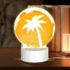 Round Acrylic Night Light, A Yellow Circle With A Palm Tree In It. 2 Round Acrylic Night Light, A Yellow Circle With A Palm Tree In It. -Pattern Night Light 3cbacc14422be747afa7879b291247e16b20661d