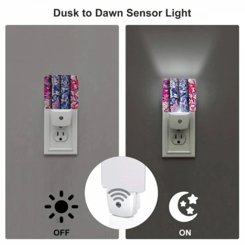 Night Light Set of 2, Three different colored designs of flowers. Night Light Set Of 2, Three Different Colored Designs Of Flowers. -Pattern Night Light 3d15eab022f79dd03621f880a056ad6731a1e328