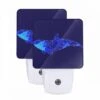 Night Light Set Of 2, A Blue And White Whale Is Shown In A Blue Background. 1 Night Light Set Of 2, A Blue And White Whale Is Shown In A Blue Background. -Pattern Night Light 3de9f609ddfec07c1d5ed4c9d3bda5fb7a25ece2