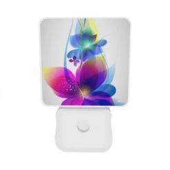 Night Light Set Of 2, A Colorful Flower With A Blue Center And Yellow Petals. 9 Night Light Set Of 2, A Colorful Flower With A Blue Center And Yellow Petals. -Pattern Night Light 3eaf8796db89c8700841af7db95ac4cbb8c15bae