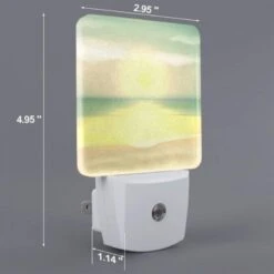Night Light, A Beautiful Sunrise Over The Ocean. 3 Night Light, A Beautiful Sunrise Over The Ocean. -Pattern Night Light 3f2e93899712b85eb3ec8df7478a498f50da8731