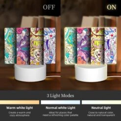 Rectangular Acrylic Night Light, Three Colorful Paintings Are Displayed Side By Side. 4 Rectangular Acrylic Night Light, Three Colorful Paintings Are Displayed Side By Side. -Pattern Night Light 3f389a9ec2f7517ea730192684d5c9376cbe0fac