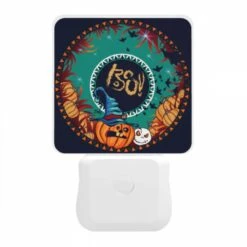 Night Light, A Round Design With A Pumpkin And A Wizard's Hat On It. 11 Night Light, A Round Design With A Pumpkin And A Wizard's Hat On It. -Pattern Night Light 3f7db9c8ec934af804c9f57a174cfc9a608d4469