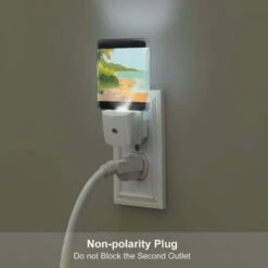 Night Light Set Of 2, A Beach Scene With A Sandy Shore And A Body Of Water. 6 Night Light Set Of 2, A Beach Scene With A Sandy Shore And A Body Of Water. -Pattern Night Light 3ff51adcc82fe3dcbaee3f847ed80a5d9c795837