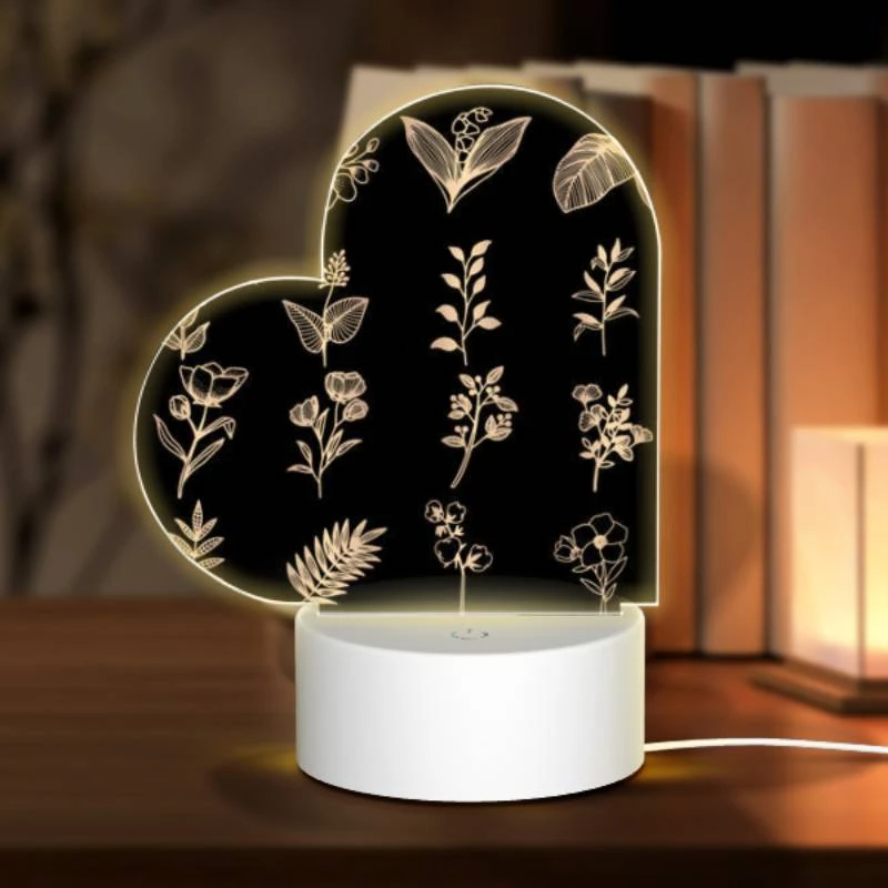 Love Acrylic Night Light, A collection of different types of plants. Love Acrylic Night Light, A Collection Of Different Types Of Plants. -Pattern Night Light 4055137e281a3a3d0377509ba3ca4e132107d576