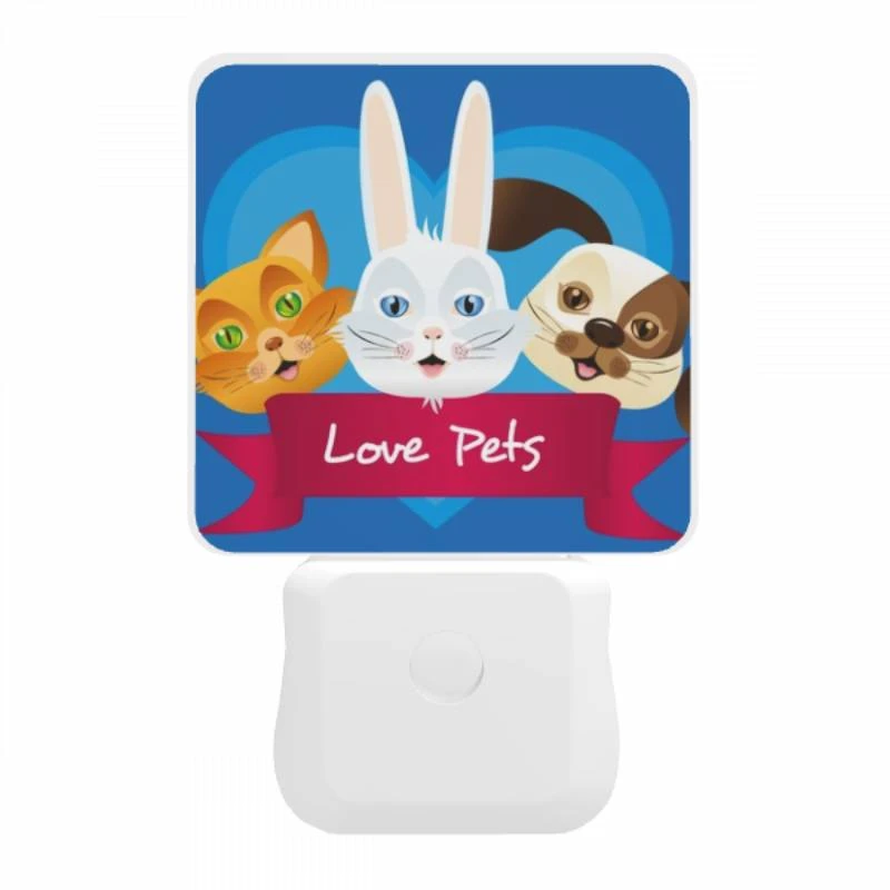 Night Light, Three cute animal characters are shown on a blue background Night Light, Three Cute Animal Characters Are Shown On A Blue Background -Pattern Night Light 418431e5d0d8319d4353094648ca79e51c042944