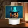Rectangular Acrylic Night Light, A Pumpkin With A Top Hat And A Smile On Its Face. 1 Rectangular Acrylic Night Light, A Pumpkin With A Top Hat And A Smile On Its Face. -Pattern Night Light 41ca344743e8d4ab84c9706e7284ee9aadb20cab