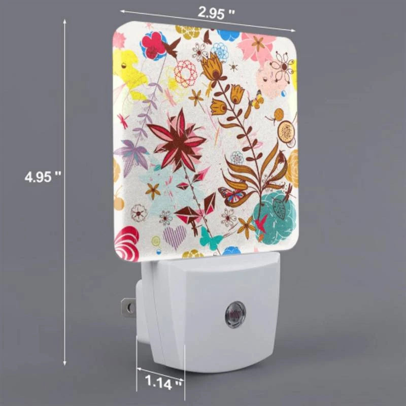 Night Light, A colorful flower arrangement with a butterfly and a bee. Night Light, A Colorful Flower Arrangement With A Butterfly And A Bee. -Pattern Night Light 423bbcedad92d35b8b554be0a091556e7f8b1ff6