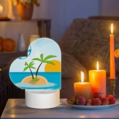Love Acrylic Night Light, A Palm Tree Is Growing On A Small Island In The Middle Of The Ocean. 7 Love Acrylic Night Light, A Palm Tree Is Growing On A Small Island In The Middle Of The Ocean. -Pattern Night Light 425efc7f7c92176b56874defa5b37cc9aeac09f8