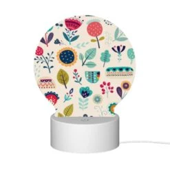 Round Acrylic Night Light, A Collection Of Colorful Flowers And Leaves. 11 Round Acrylic Night Light, A Collection Of Colorful Flowers And Leaves. -Pattern Night Light 42c417a24c6d000e893852fde8261654dfca378d