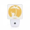 Night Light, A Yellow Circle With A Toothbrush And A Palm Tree. 1 Night Light, A Yellow Circle With A Toothbrush And A Palm Tree. -Pattern Night Light 436202c7b11ebe74ef08206cc72a5717f916c6ae