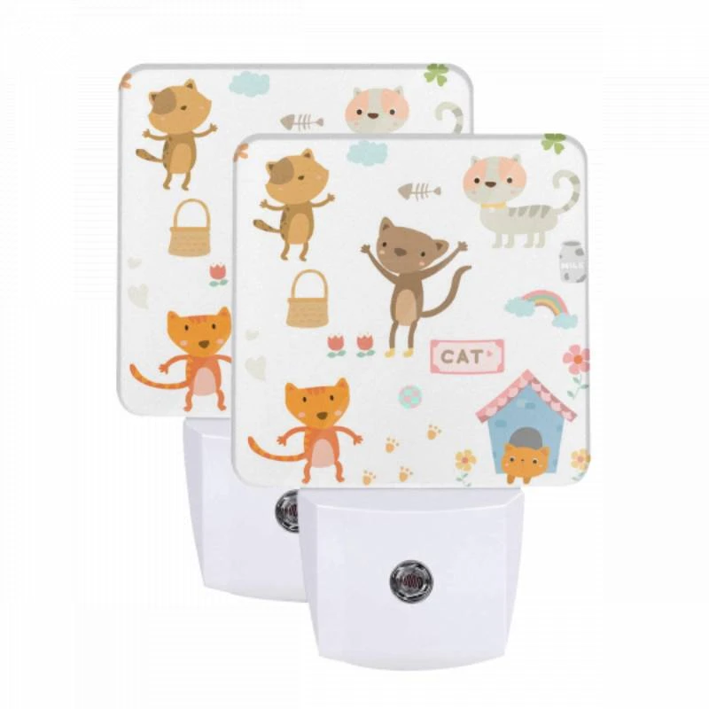Night Light Set of 2, A collection of cartoon animals Night Light Set Of 2, A Collection Of Cartoon Animals -Pattern Night Light 44196a6fbc0fc37ff7eb7a281b792bc2d86cfc65