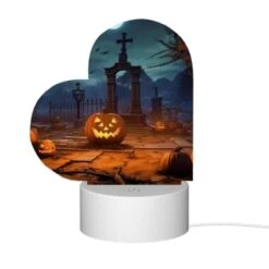 Love Acrylic Night Light, A Cemetery Scene With A Cross And A Moon In The Background. -Pattern Night Light 44bde886aba97c15ab61a0aa33b02835943eb33a