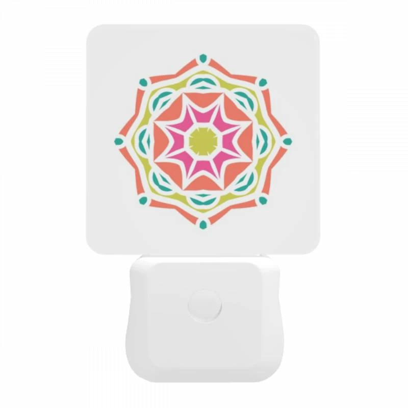 Night Light, A colorful flower design with a yellow center. Night Light, A Colorful Flower Design With A Yellow Center. -Pattern Night Light 44cbb75817b1bf634882a108bd9acc03e1728b97