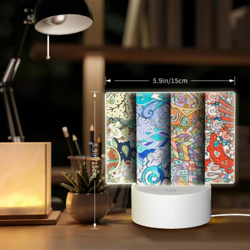 Rectangular Acrylic Night Light, Four different colored designs of a tree. Rectangular Acrylic Night Light, Four Different Colored Designs Of A Tree. -Pattern Night Light 450c07b03c0fc280e8d9231126dba96aa9fcdfc4