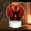 Round Acrylic Night Light, A Poster Advertising A Halloween Party. 1 Round Acrylic Night Light, A Poster Advertising A Halloween Party. -Pattern Night Light 4635f3471f4ab93a82f56e20f74bd0528fb16f07