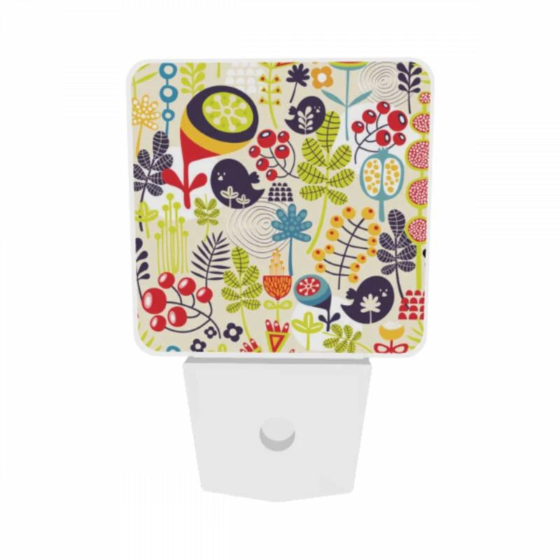Night Light Set of 2, A colorful and vibrant flower pattern. Night Light Set Of 2, A Colorful And Vibrant Flower Pattern. -Pattern Night Light 473f76325e4619960aa30f1d2239a09dba5dc679