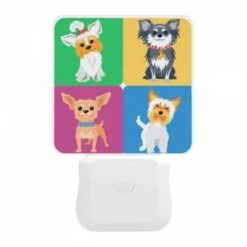 Night Light, Four Different Colored Dogs Are Shown In A Square. 11 Night Light, Four Different Colored Dogs Are Shown In A Square. -Pattern Night Light 47544062629597968e078f85ff983e32cbe7680c