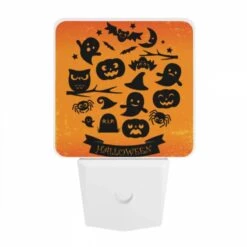 Night Light, A Collection Of Halloween Symbols. 9 Night Light, A Collection Of Halloween Symbols. -Pattern Night Light 47547302a12a752d6b678bc61c0f0137efdb5693