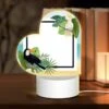 Love Acrylic Night Light, A Black And White Bird Is Sitting On A Branch In Front Of A White Background. -Pattern Night Light 476c16e225913690b698ea5315c60fb0989d1963