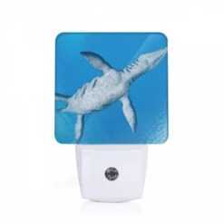 Night Light, A Shark Swimming In The Ocean.