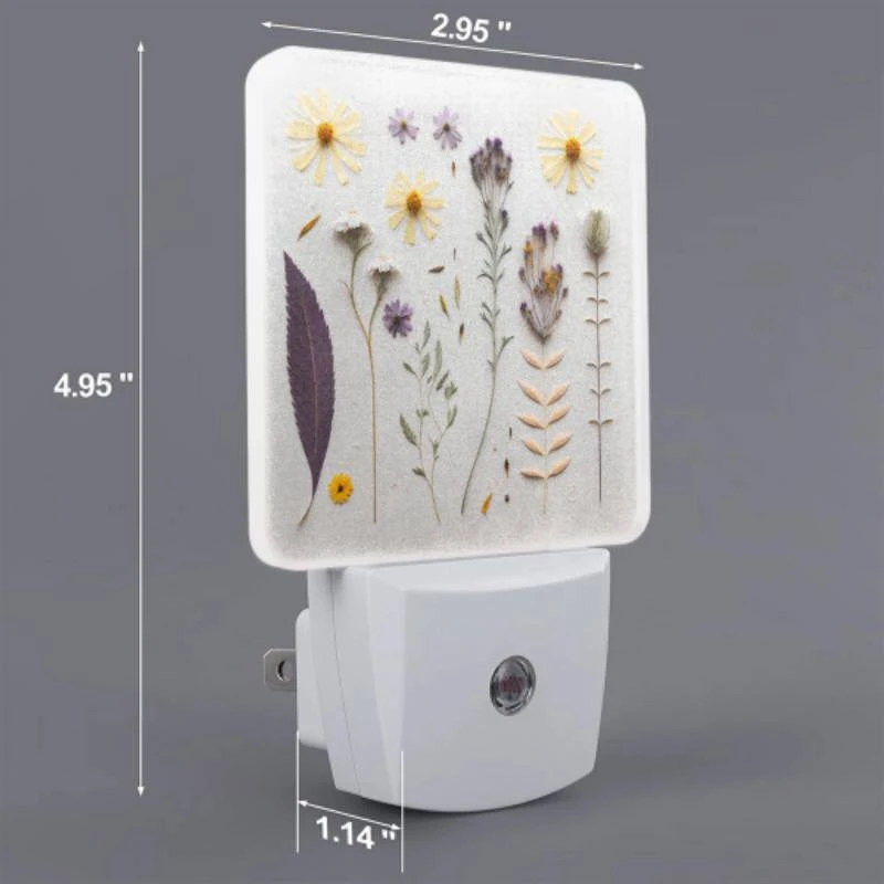 Night Light, A collection of flowers and leaves on a white background. Night Light, A Collection Of Flowers And Leaves On A White Background. -Pattern Night Light 47f9a947dfdbe9972c65b10de1af27473be1bf04