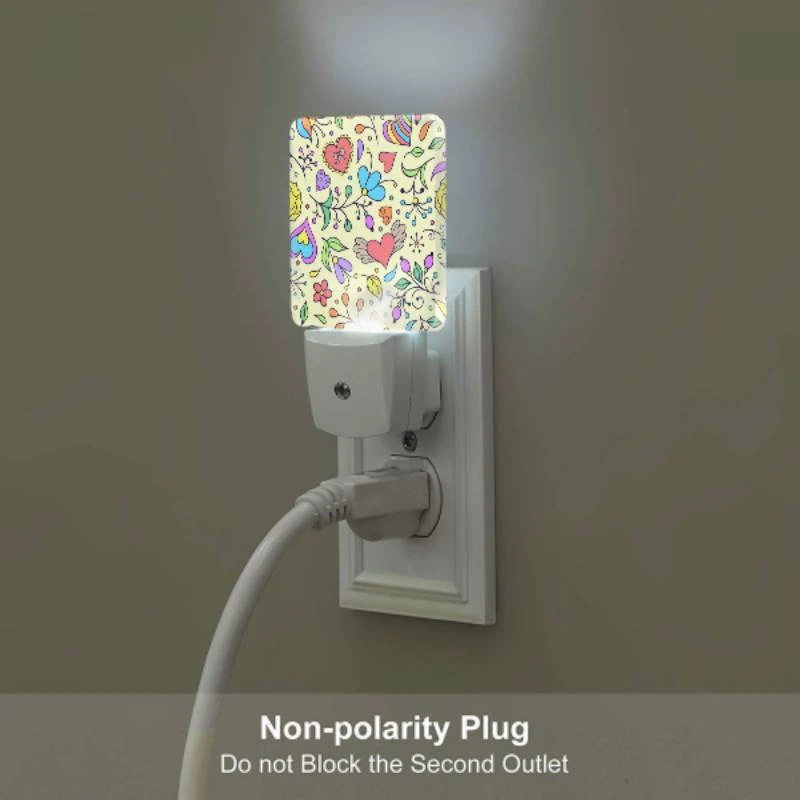Night Light, A colorful floral pattern with hearts and flowers. Night Light, A Colorful Floral Pattern With Hearts And Flowers. -Pattern Night Light 486df22da9eff7174e70545b14d01c4b15abb760