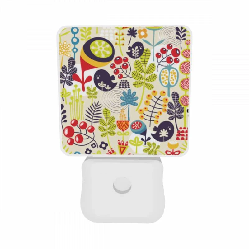 Night Light Set of 2, A colorful and vibrant flower pattern. Night Light Set Of 2, A Colorful And Vibrant Flower Pattern. -Pattern Night Light 4a1d45be06df425aa0eeafaac17fa1a3a749565a
