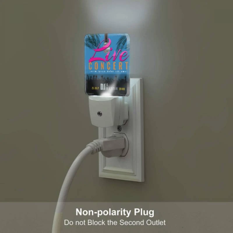 Night Light Set of 2, A poster advertising a live concert. Night Light Set Of 2, A Poster Advertising A Live Concert. -Pattern Night Light 4b5403ef61c12f8583969e48a9b6cd8e5073097a